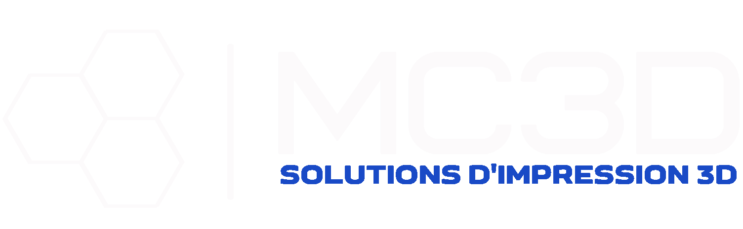 Logo MC3D bleu et blanc