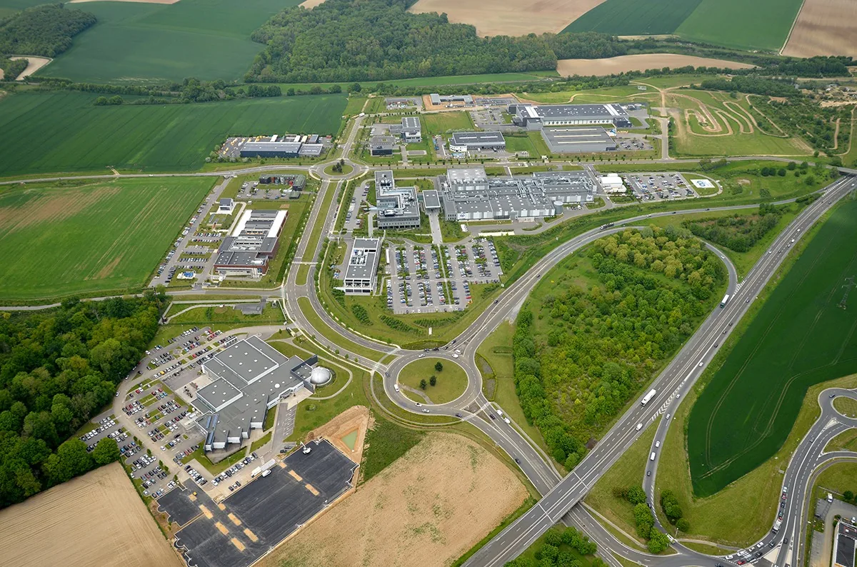 Vue aérienne de Compiègne